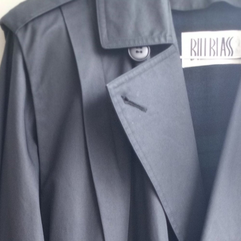 Navy-Blue Bill Blass Trench Coat